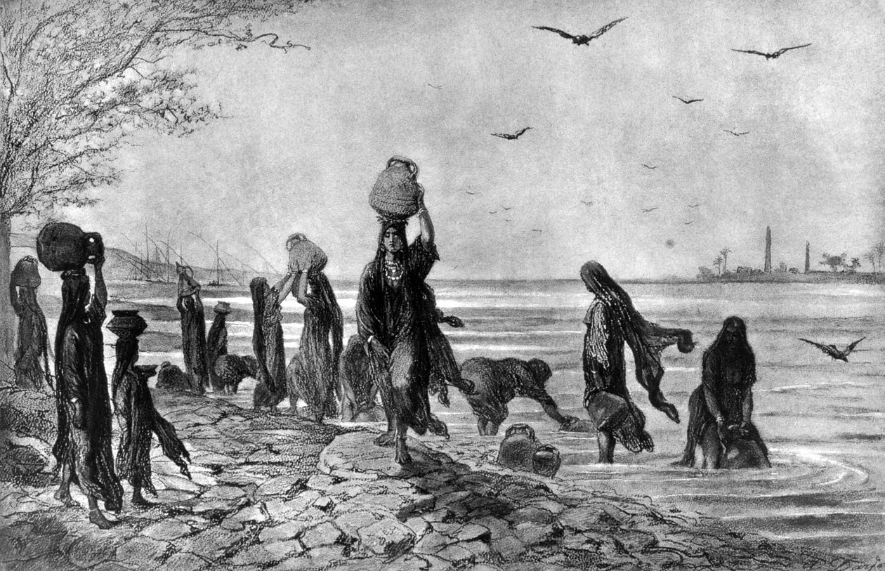 Ženy Felah na okraji Nilu, 1872 od Alfred Henri Darjou