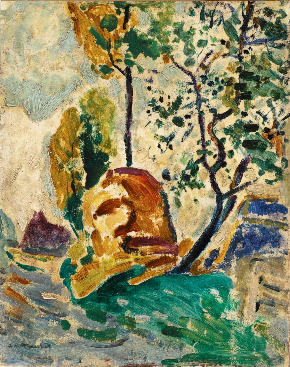 Strom a skála od Alfred Henry Maurer