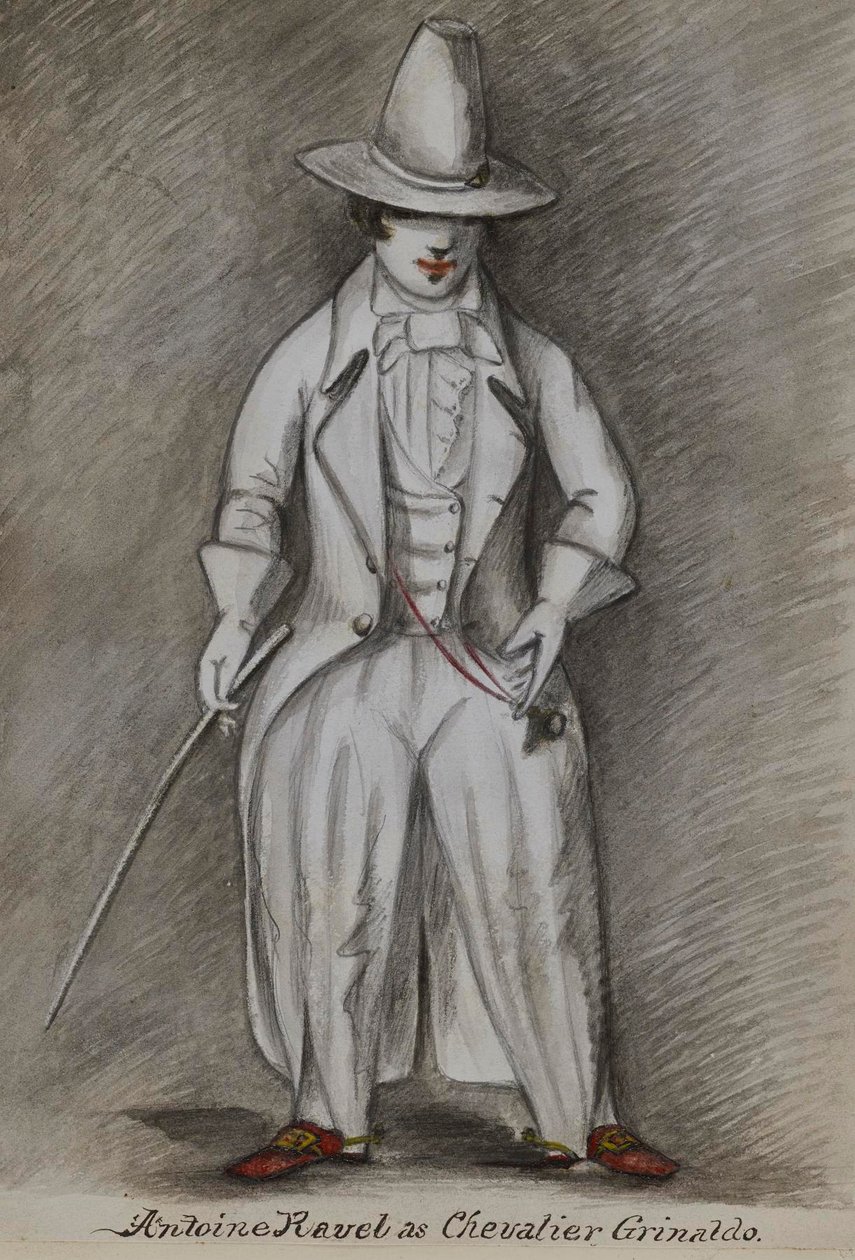 Antoine Ravel jako Chevalier Grinaldo od Alfred Jacob Miller