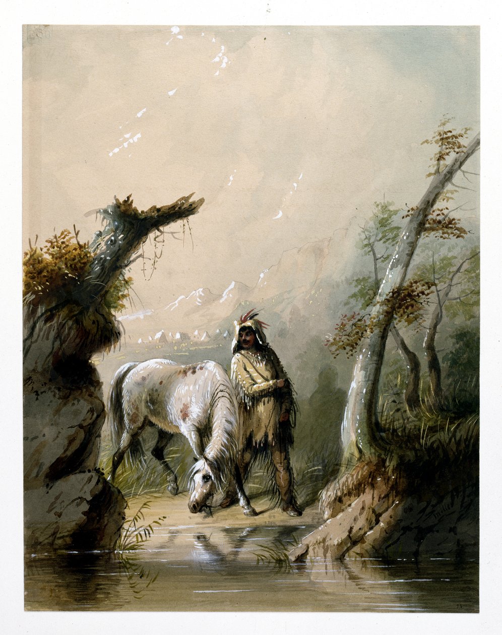 Auguste a jeho kůň od Alfred Jacob Miller