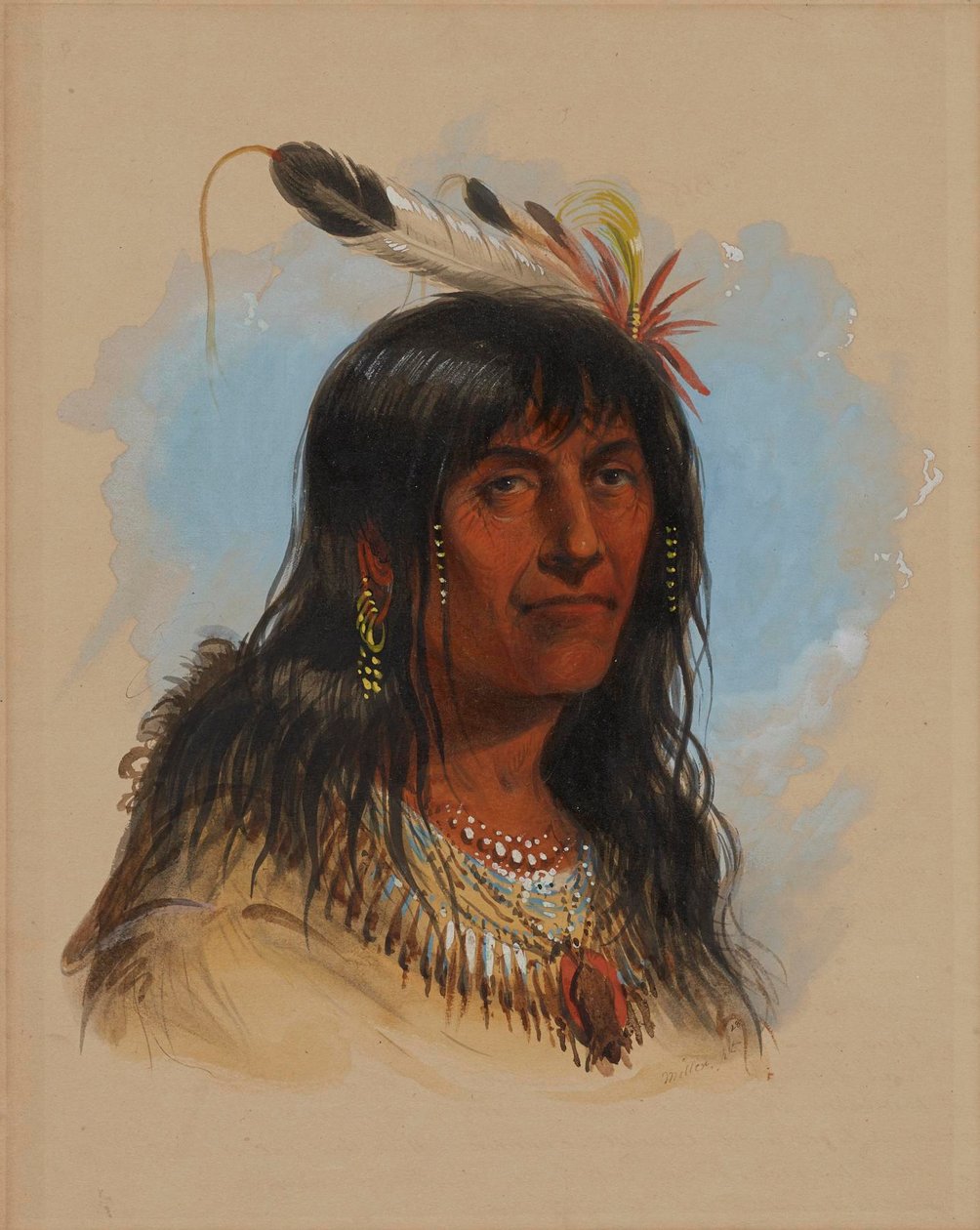 „Big Bowl“ (náčelník kmene Crow) od Alfred Jacob Miller