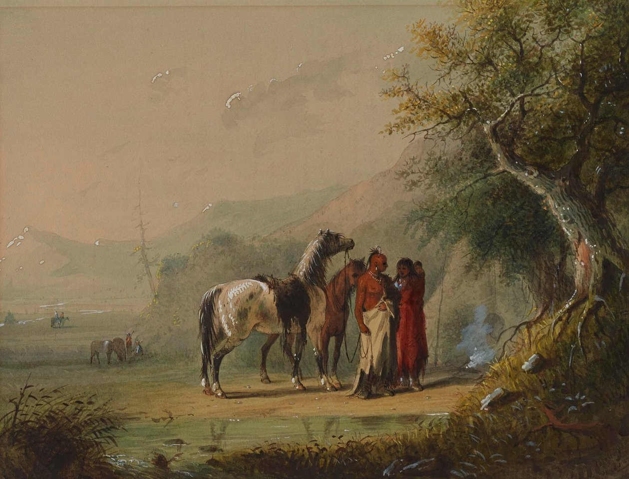 Táborová scéna (Siouxové) od Alfred Jacob Miller