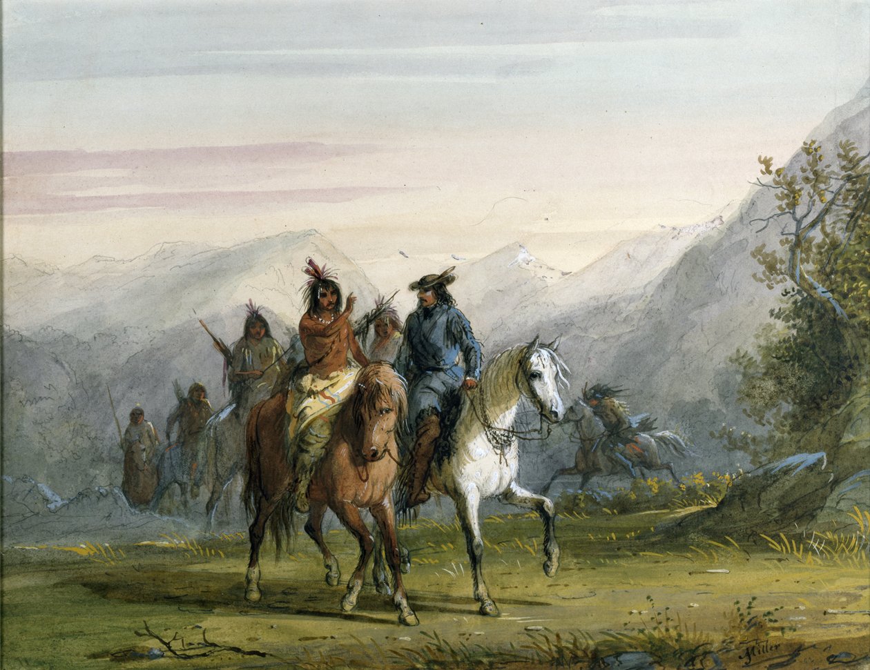 Komunikace pomocí znaků od Alfred Jacob Miller