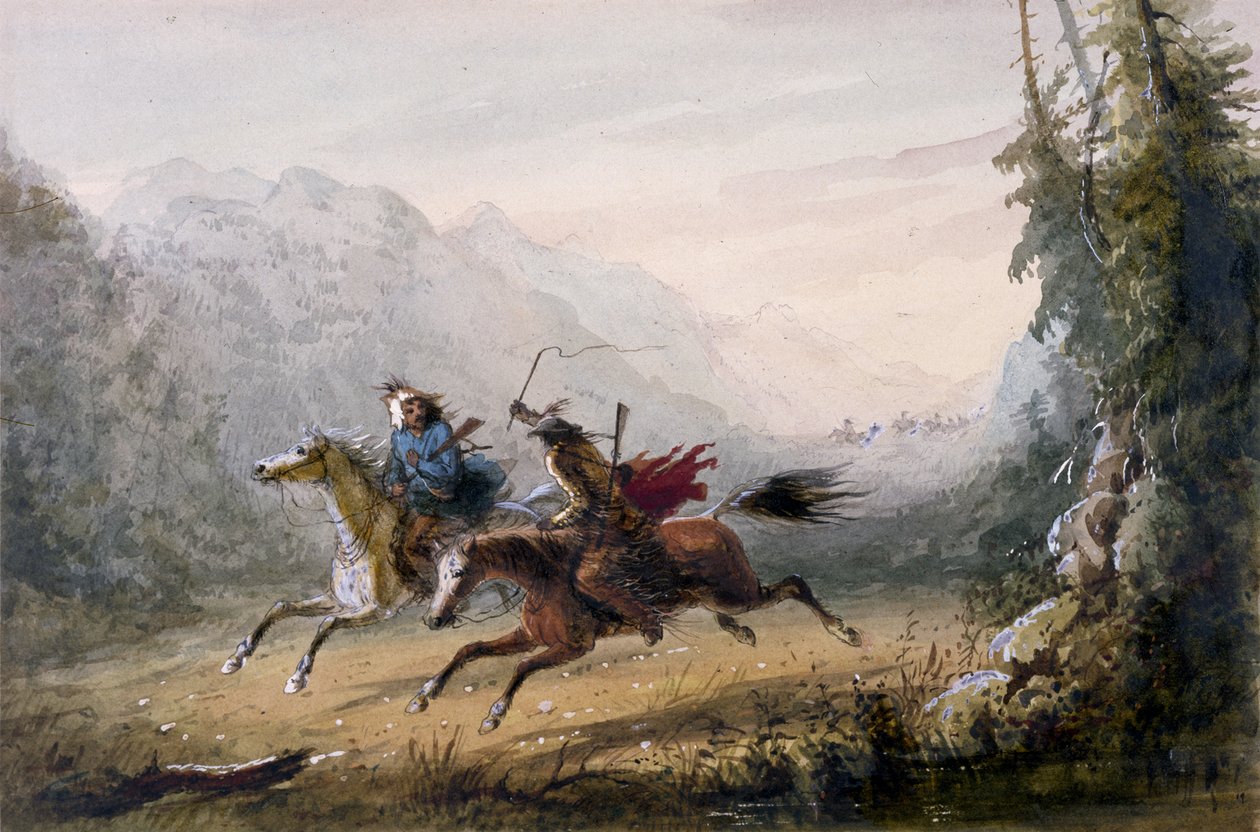 Útěk z Blackfeet od Alfred Jacob Miller