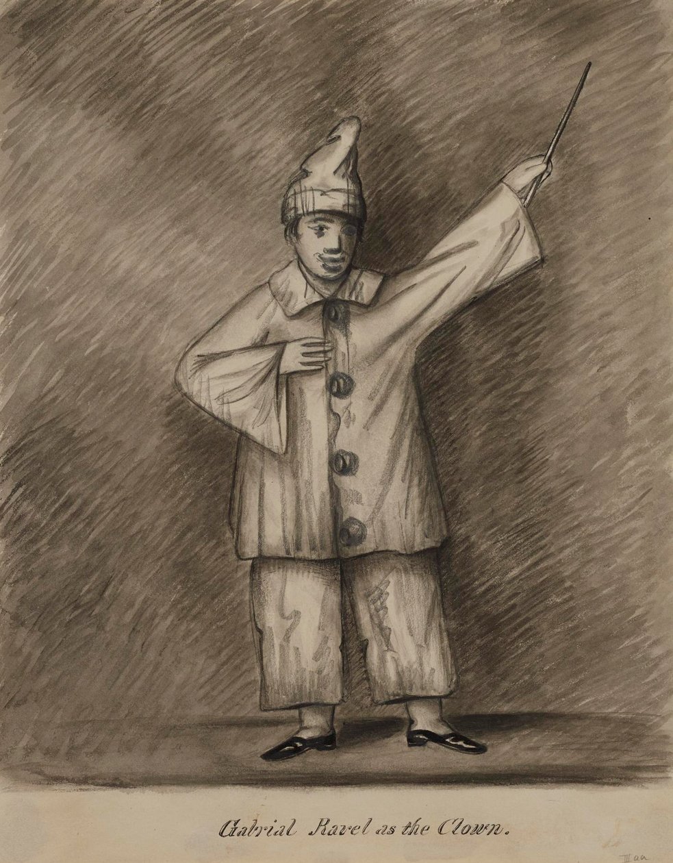 Gabriel Ravel jako klaun od Alfred Jacob Miller