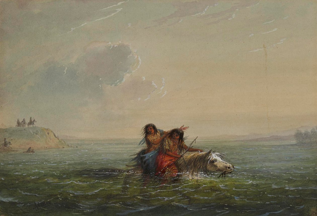 Indiánský milostný útěk od Alfred Jacob Miller
