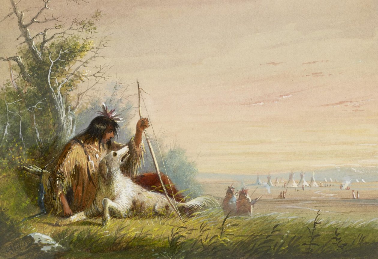 Indiánský běžec od Alfred Jacob Miller