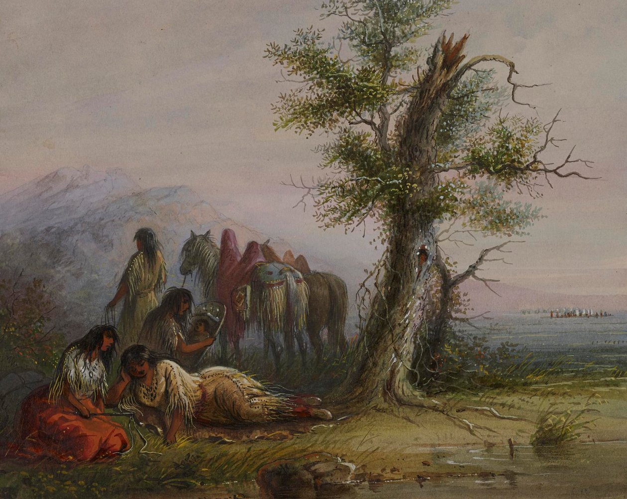 Indiánské ženy od Alfred Jacob Miller
