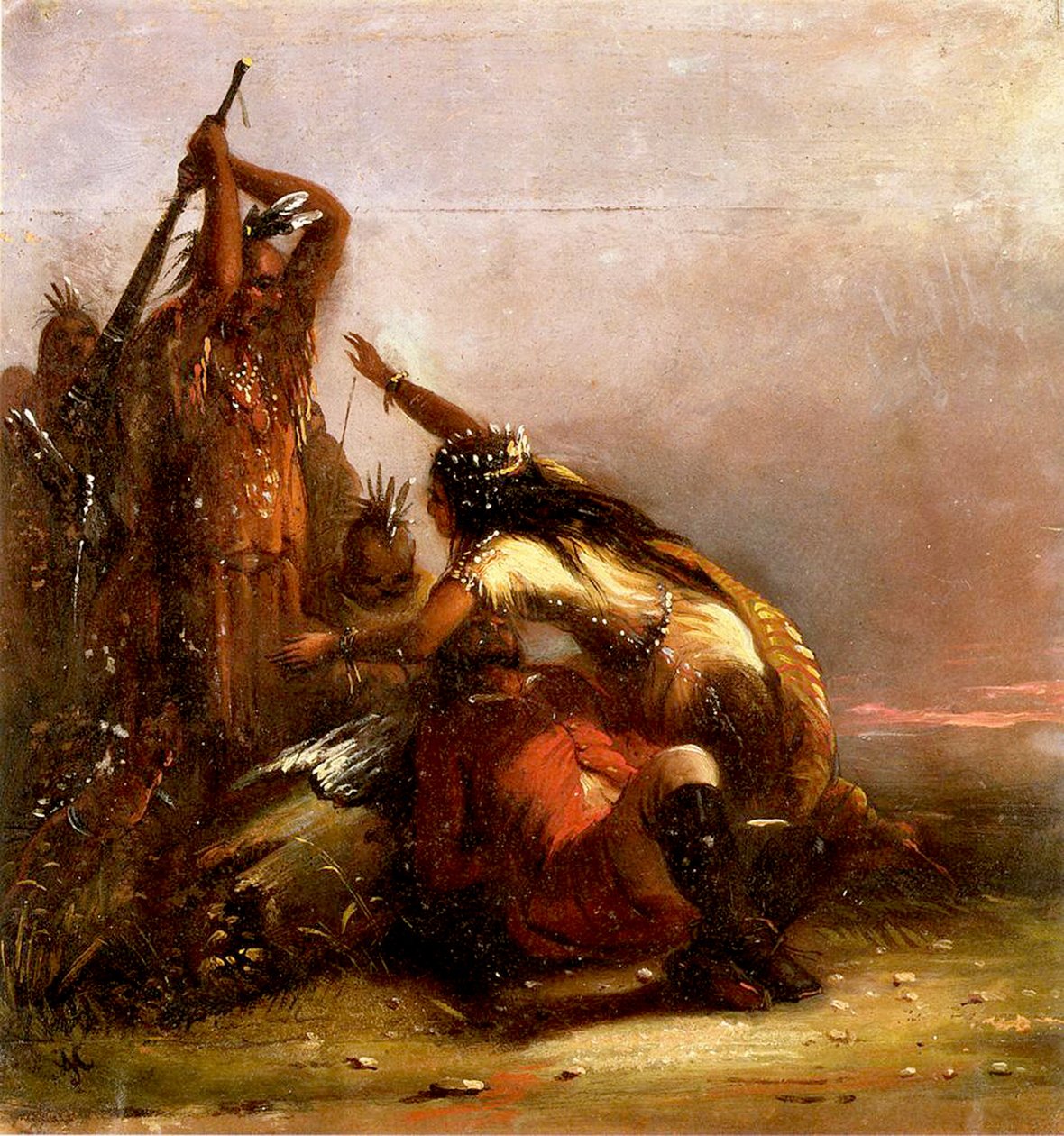 Pocahontas (olej na papíře) od Alfred Jacob Miller