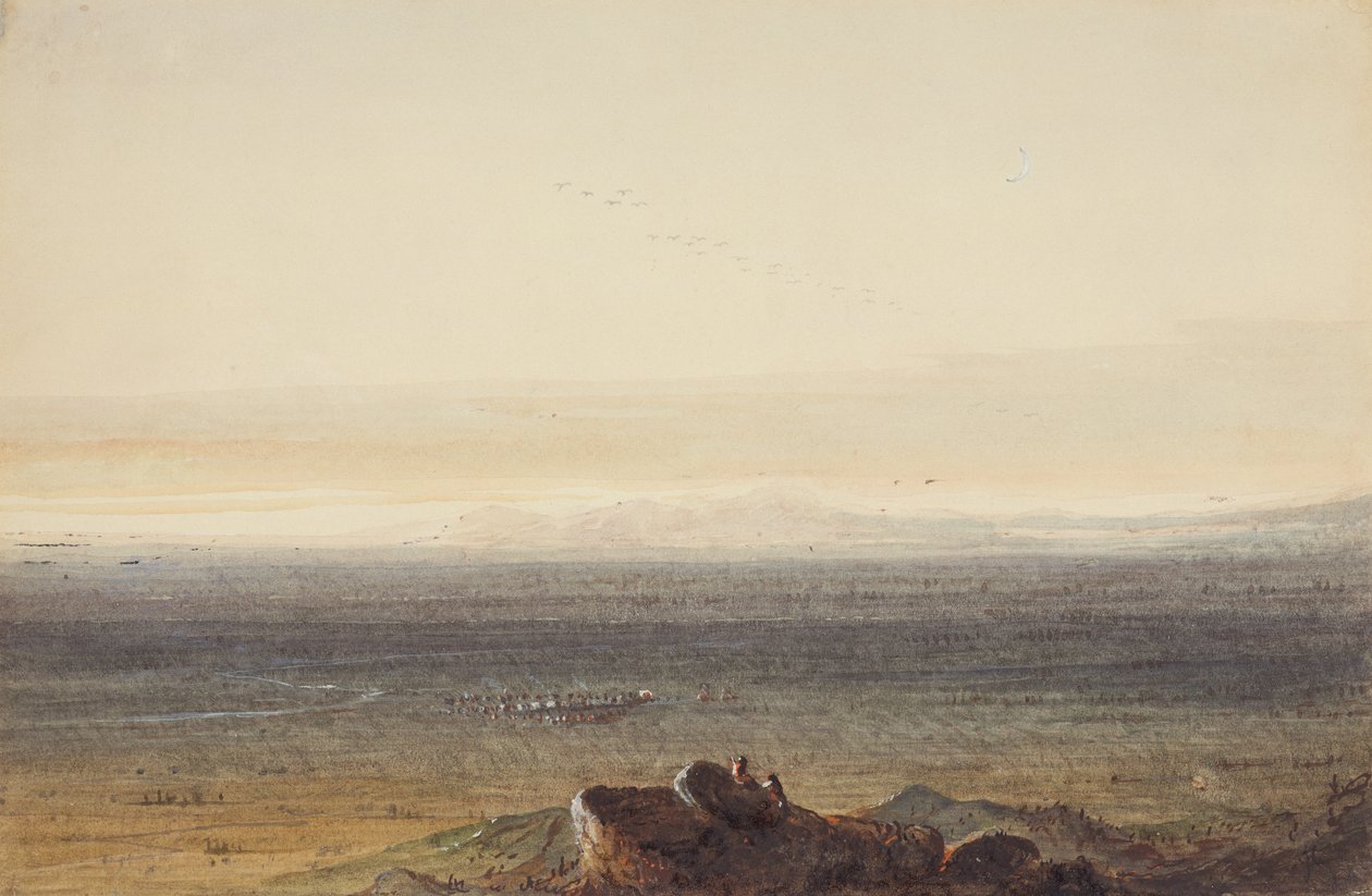 Prairie, c.1837 (tužka, akvarel a kvaš na papíře) od Alfred Jacob Miller