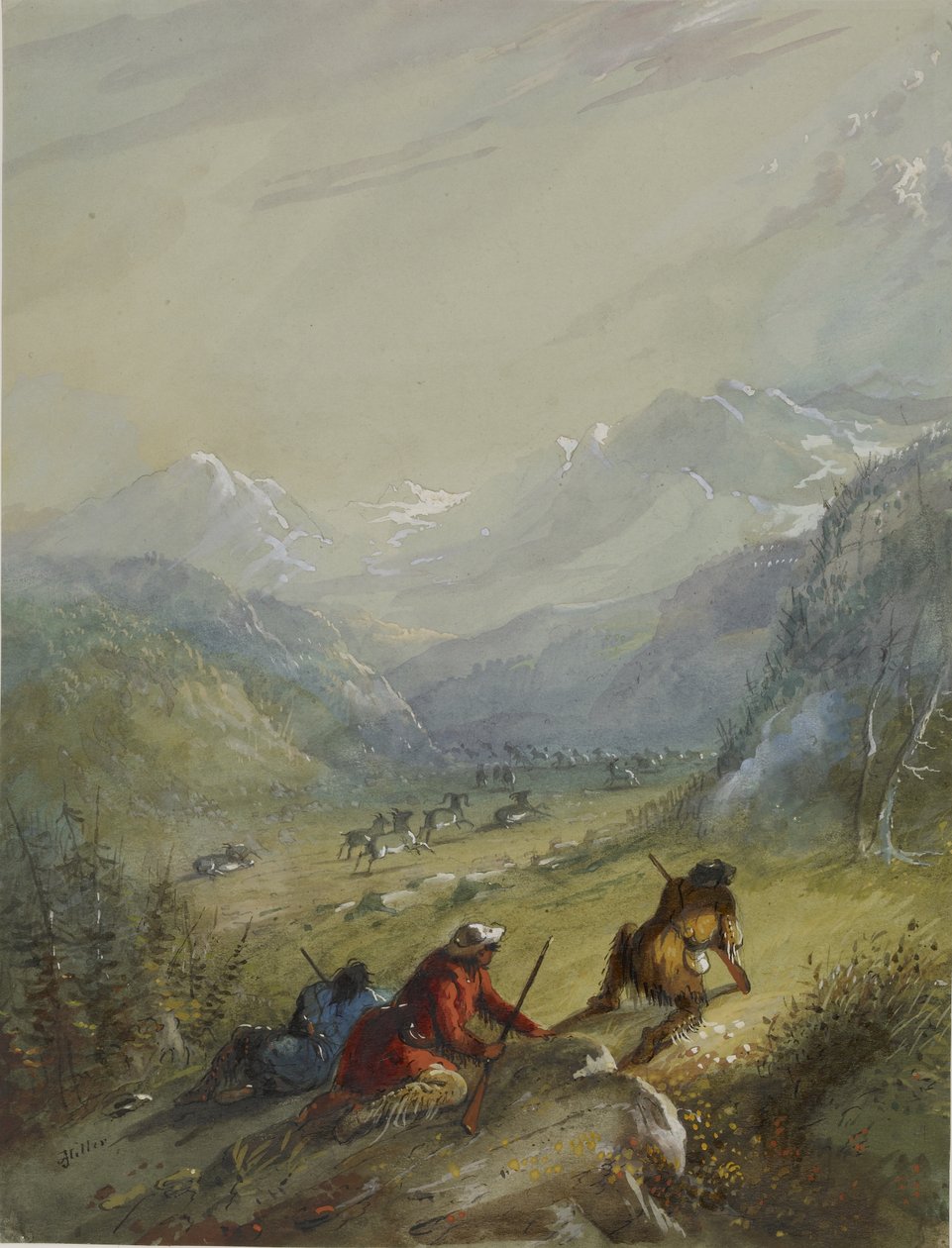 Argali - horská ovce od Alfred Jacob Miller