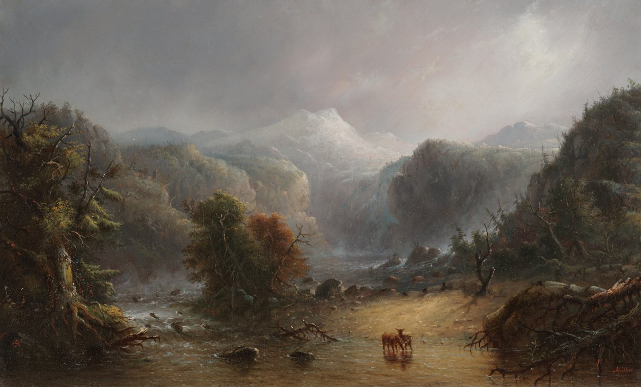Where the Clouds Love to Rest, c.1850 (olej na panelu) od Alfred Jacob Miller