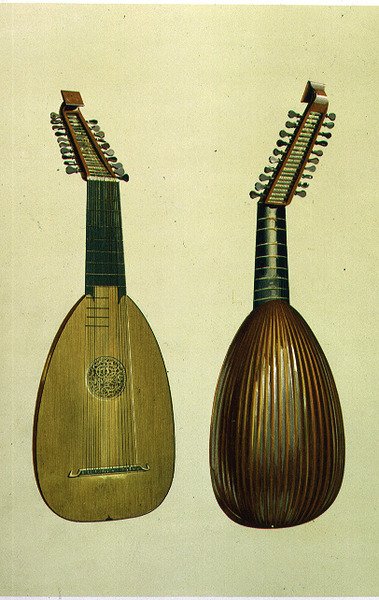 loutna, italština od Alfred James Hipkins