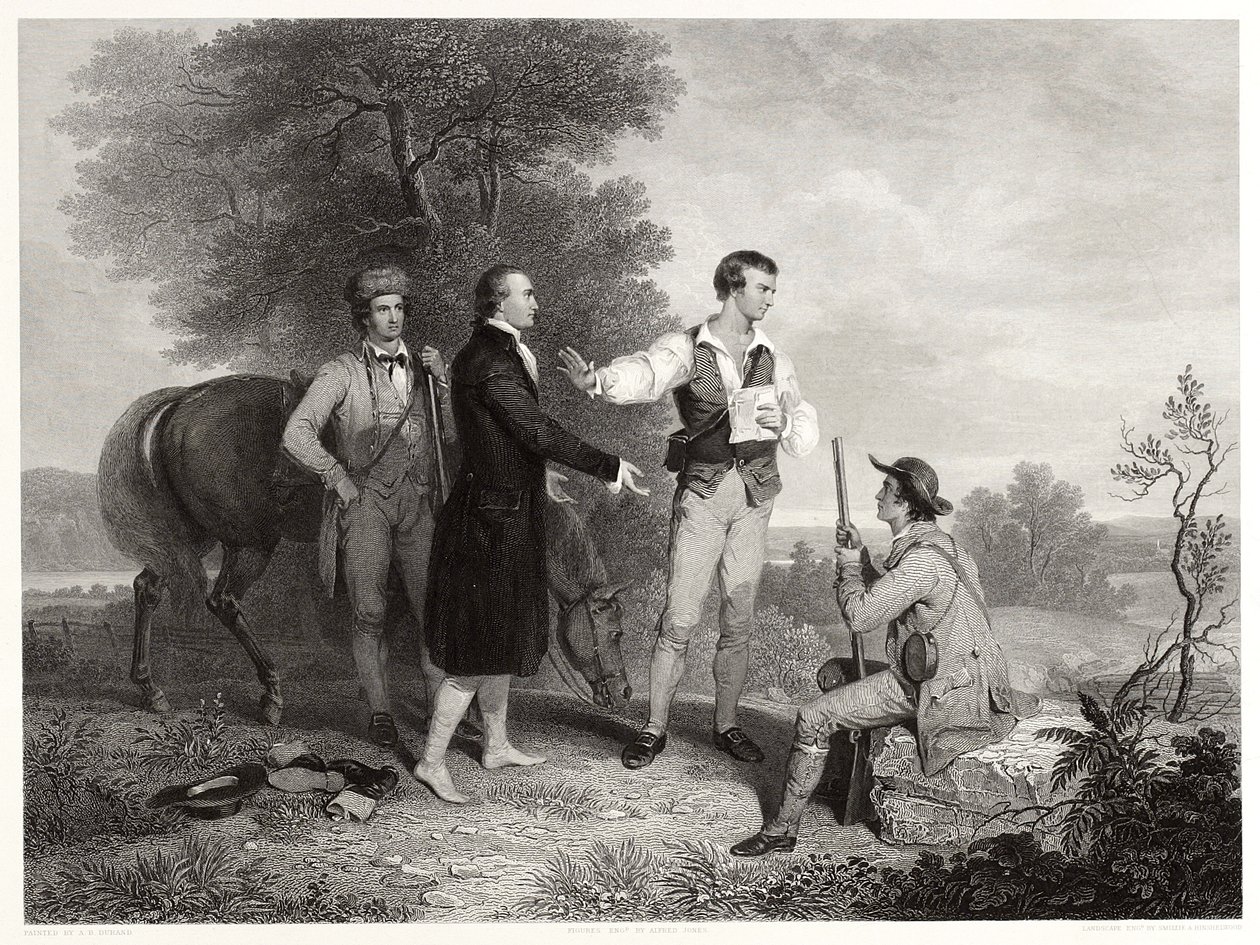 The Capture of Major Andre, po Asher B. Durand, c.1846 (rytina) od Alfred Jones