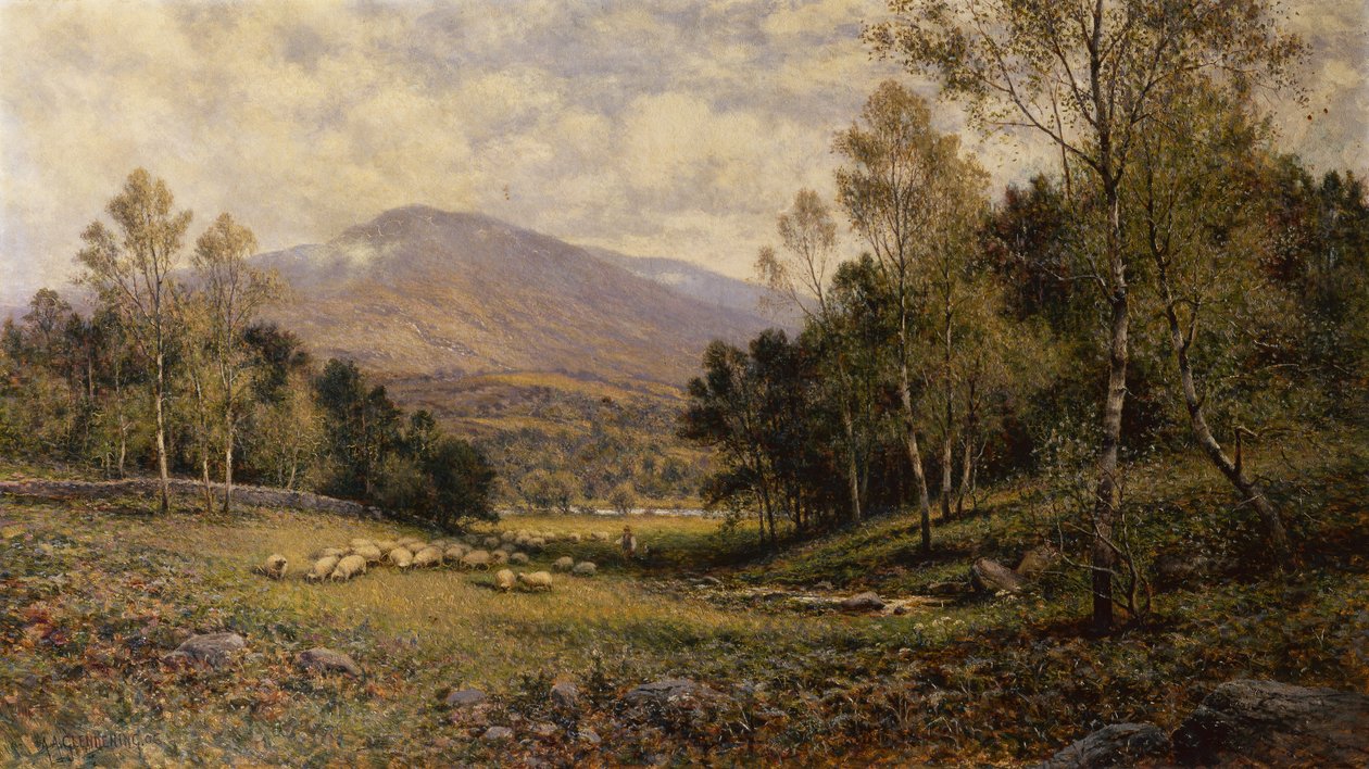 Poblíž Betws-Y Coed (olej na plátně) od Alfred Jr. Glendening