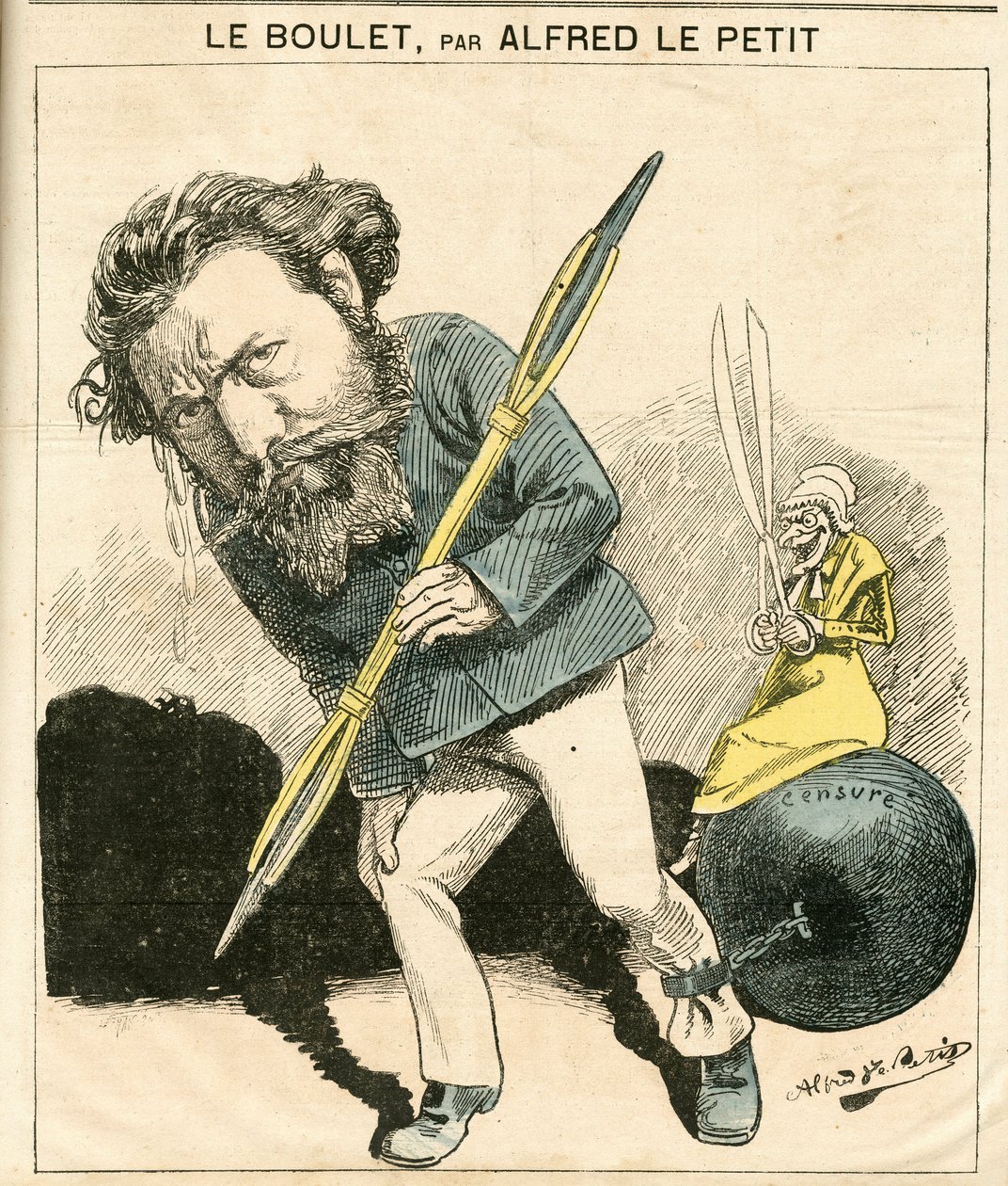 Obálka “”Le Grelot””, číslo 119, Satirický v barvách od Alfred Le Petit