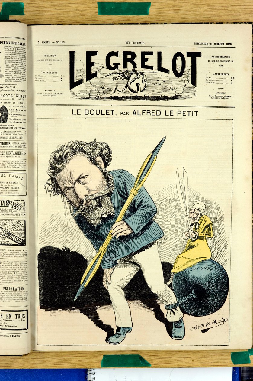 Obálka “”Le Grelot””, číslo 119, Satirický v barvách od Alfred Le Petit