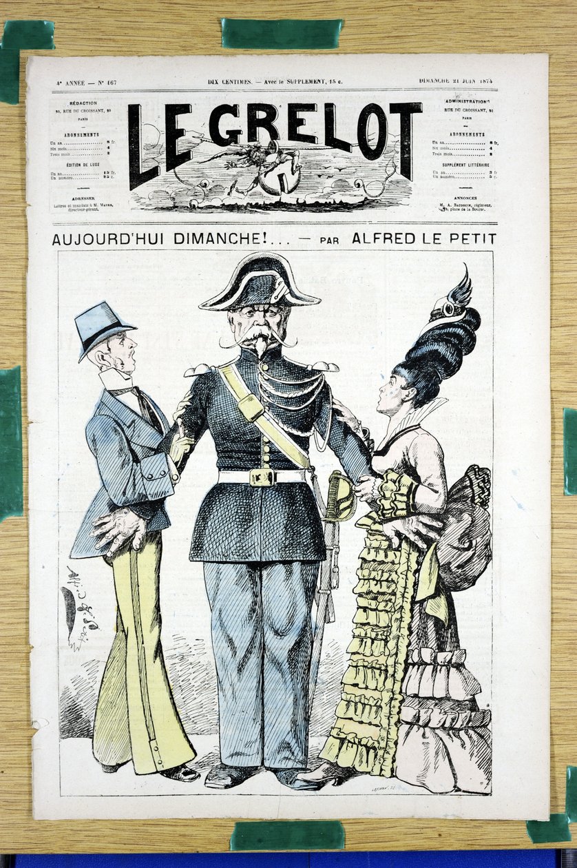 Obálka „“Le Grelot“, číslo 167, Satirický v barvách od Alfred Le Petit