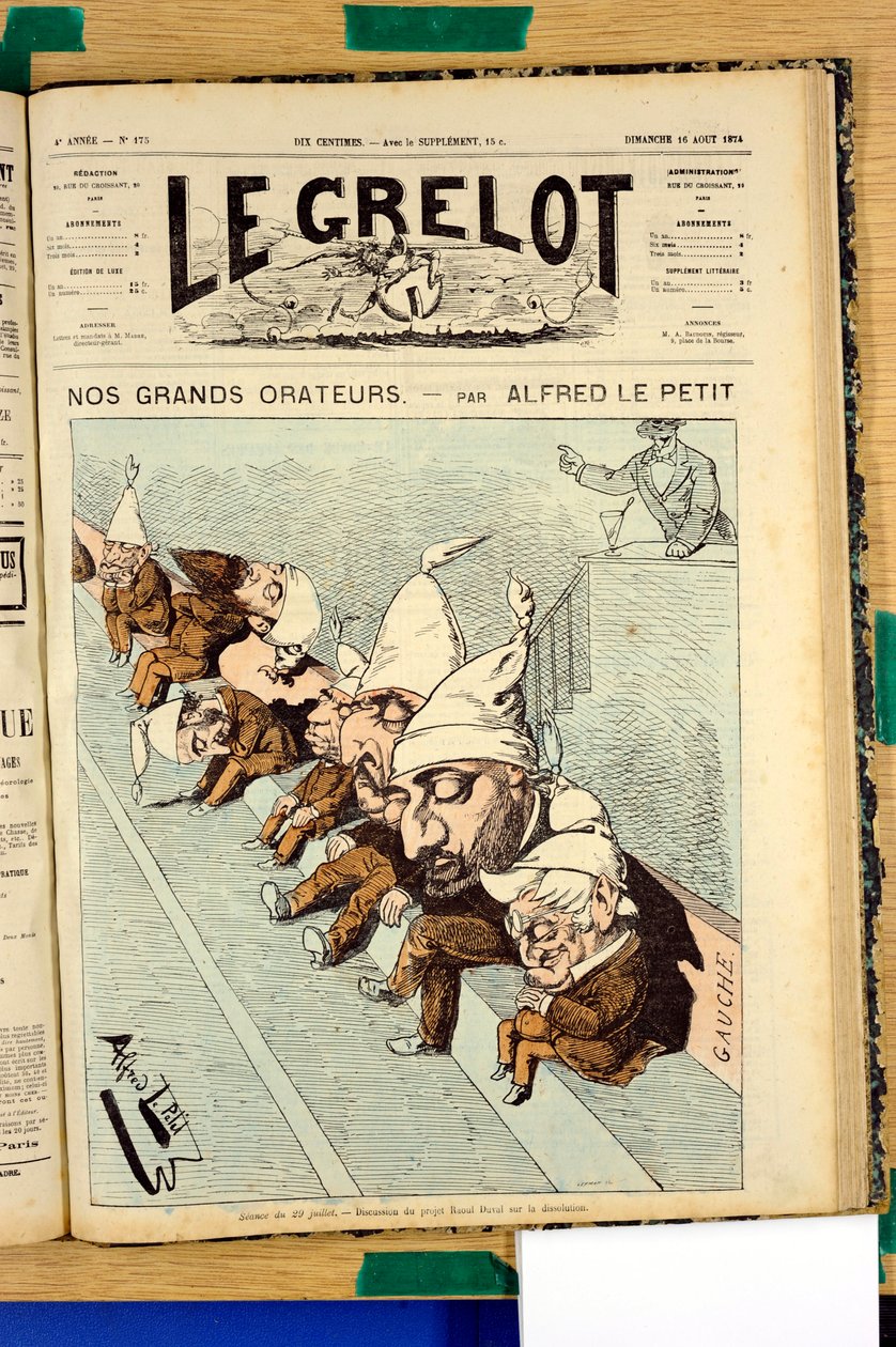Obálka „“Le Grelot“, číslo 175, Satirický v barvách od Alfred Le Petit