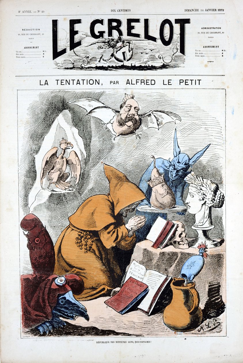 Obálka „“ Le Grelot “, číslo 40, Satirique en Couleurs od Alfred Le Petit