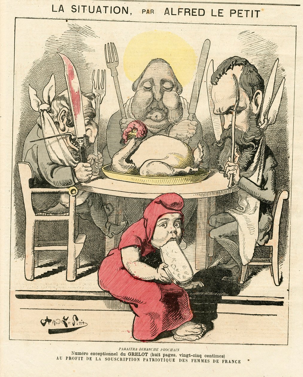 Obálka „“ Le Grelot “, číslo 47, Satirique en Couleurs od Alfred Le Petit