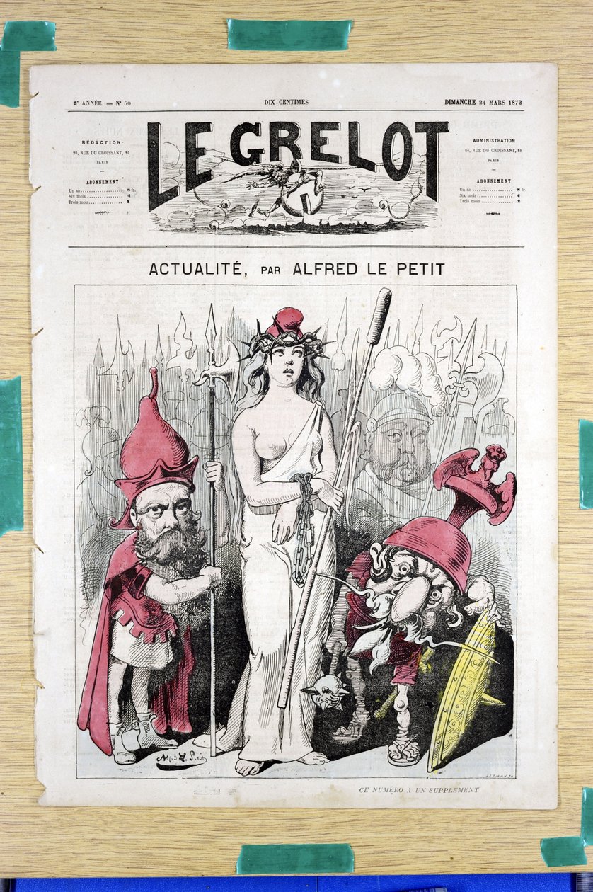 Obálka „“Le Grelot“, číslo 50, Satirický v barvách od Alfred Le Petit