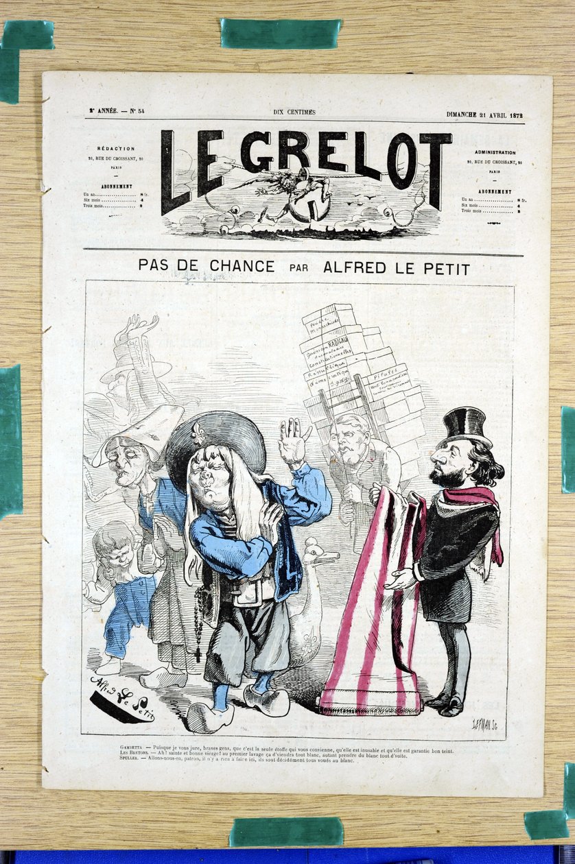 Obálka „“ Le Grelot “, číslo 54, Satirique en Couleurs od Alfred Le Petit