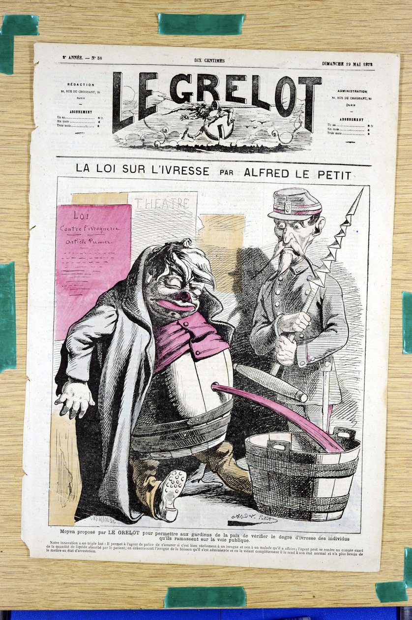 Obálka „“Le Grelot“, číslo 58, Satirický v barvách od Alfred Le Petit