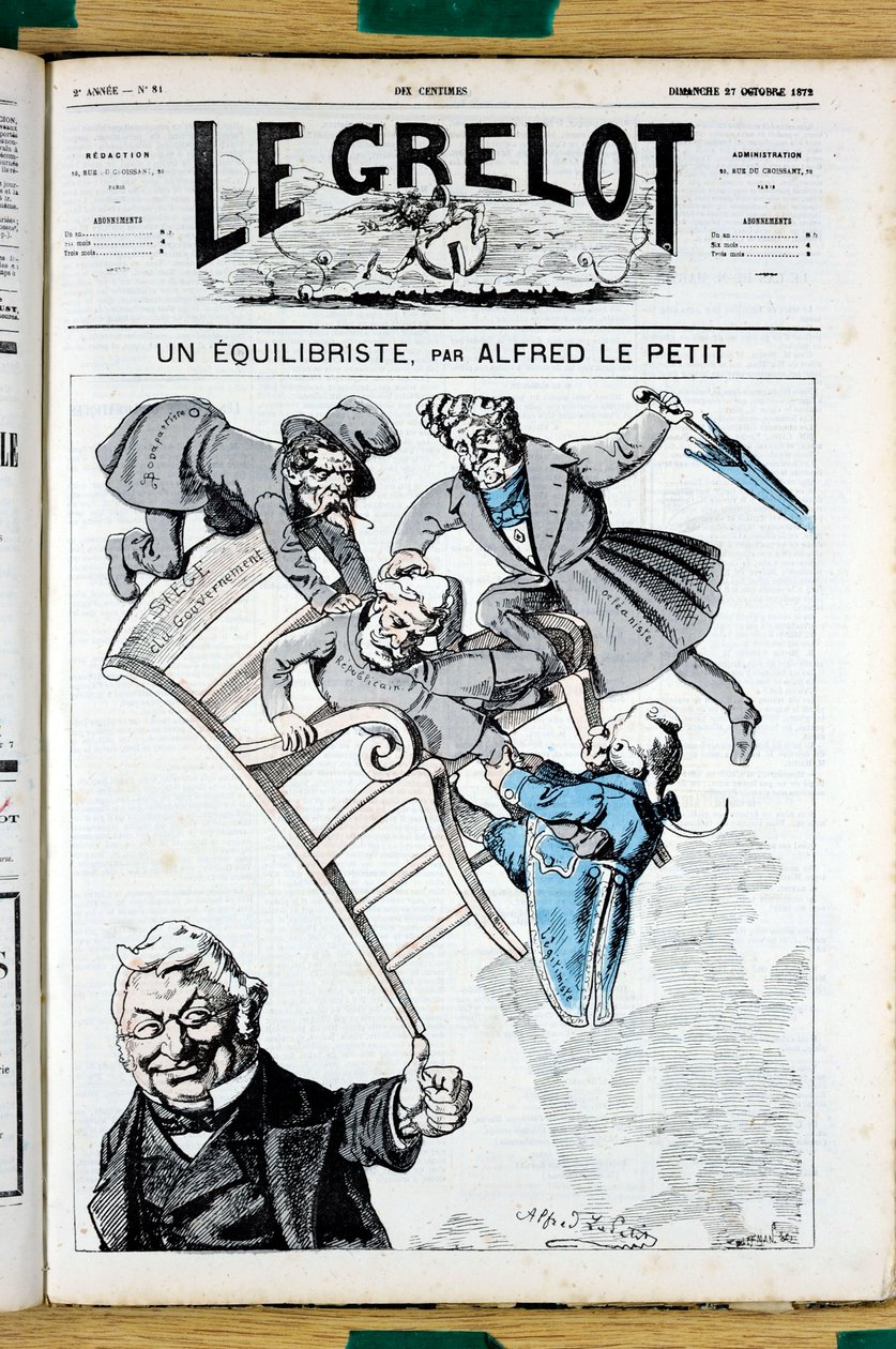 Obálka „“Le Grelot“, číslo 81, Satirický v barvách od Alfred Le Petit