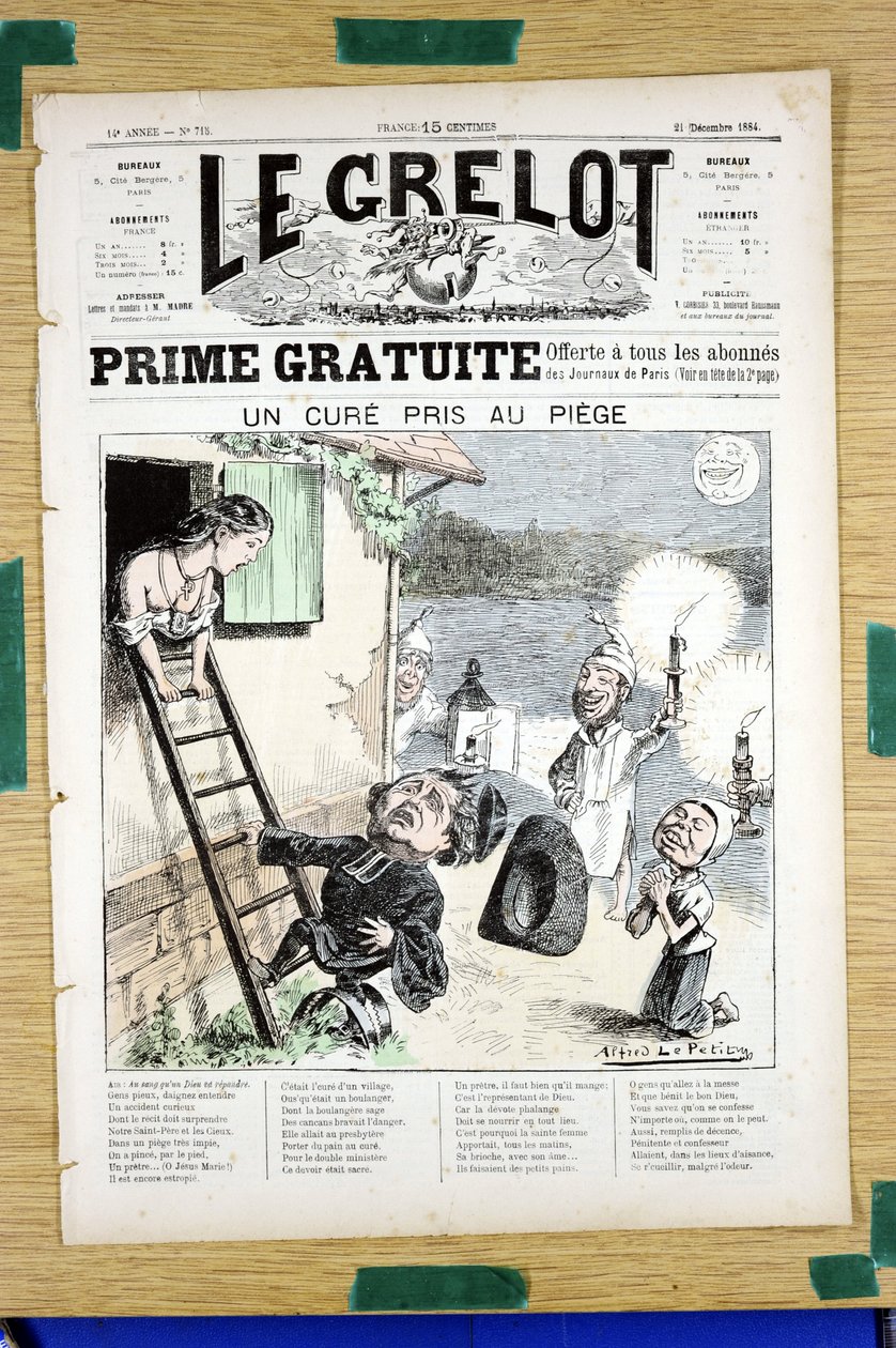 Obálka „“Le Grelot“, číslo 718, Satirický v barvách od Alfred Le Petit