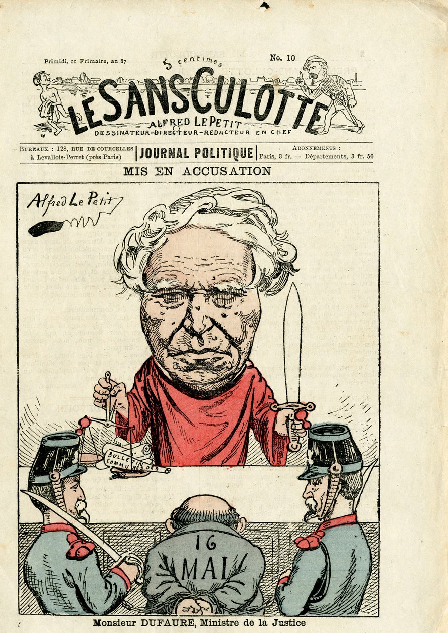 Obálka “”Le Sans-Panlotte””, číslo 10, satirická barva od Alfred Le Petit