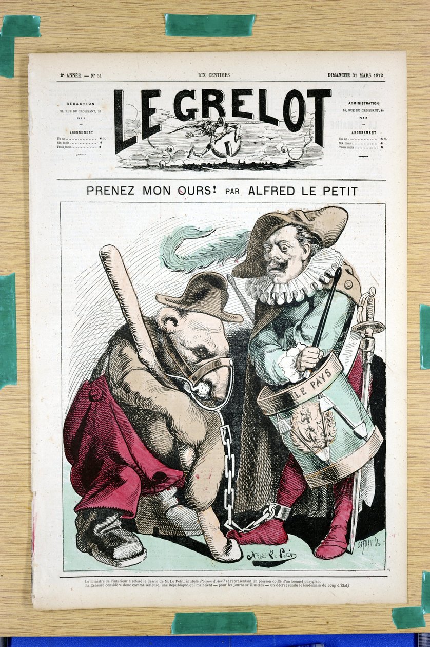 Obálka „The Grelot“, číslo 51, Satirický v barvách od Alfred Le Petit