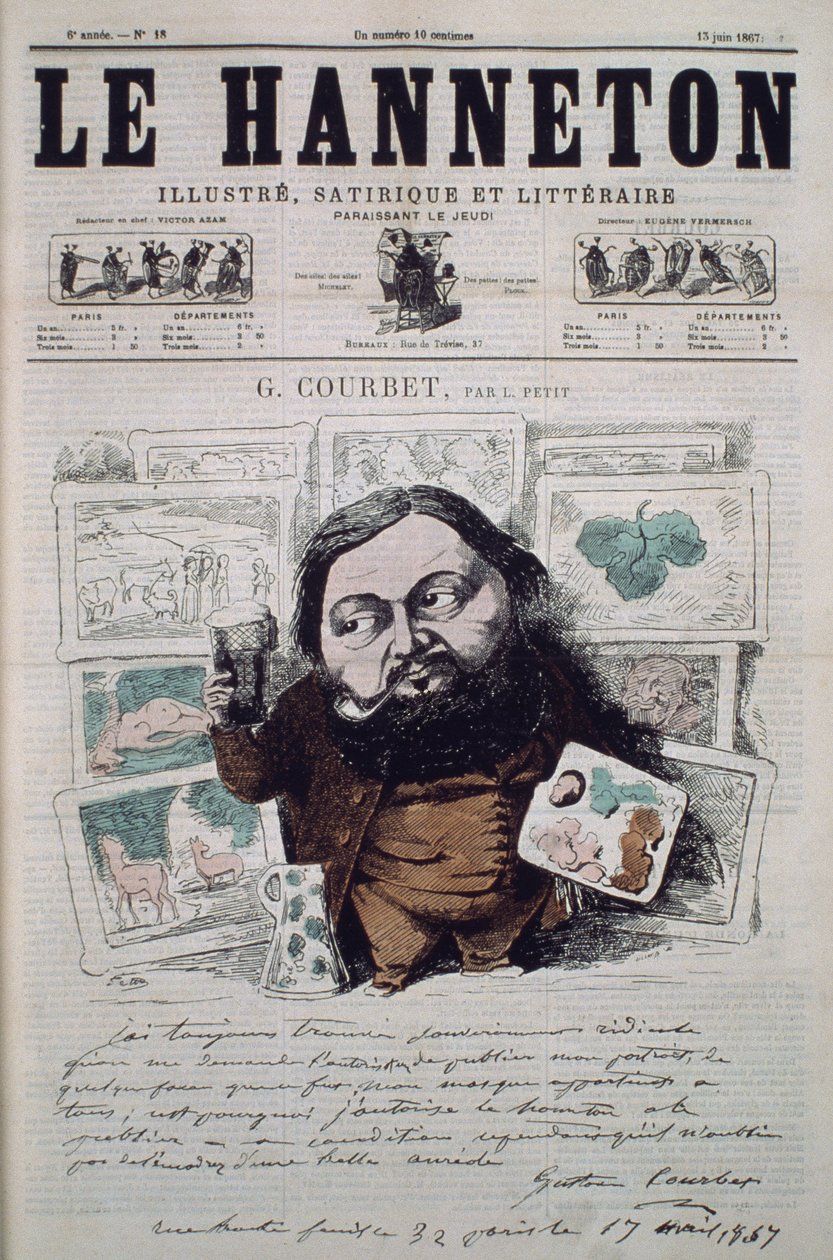 Gustave Courbet, titulní ilustrace z časopisu 