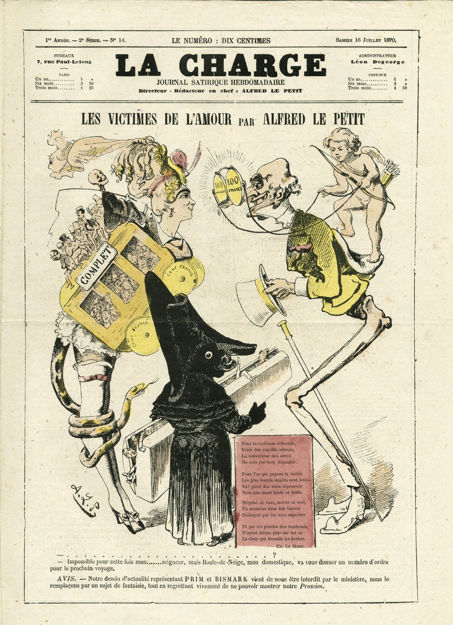 Ilustrace Alfred Le Pete (1841-1909) pro obálku La Charge (1870), č. 14 od Alfred Le Petit