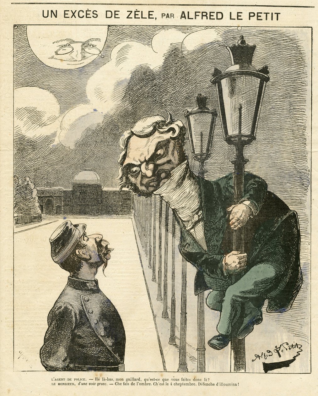 Ilustrace Alfred Le Petity (1841-1909) pro obálku Le Grelot od Alfred Le Petit