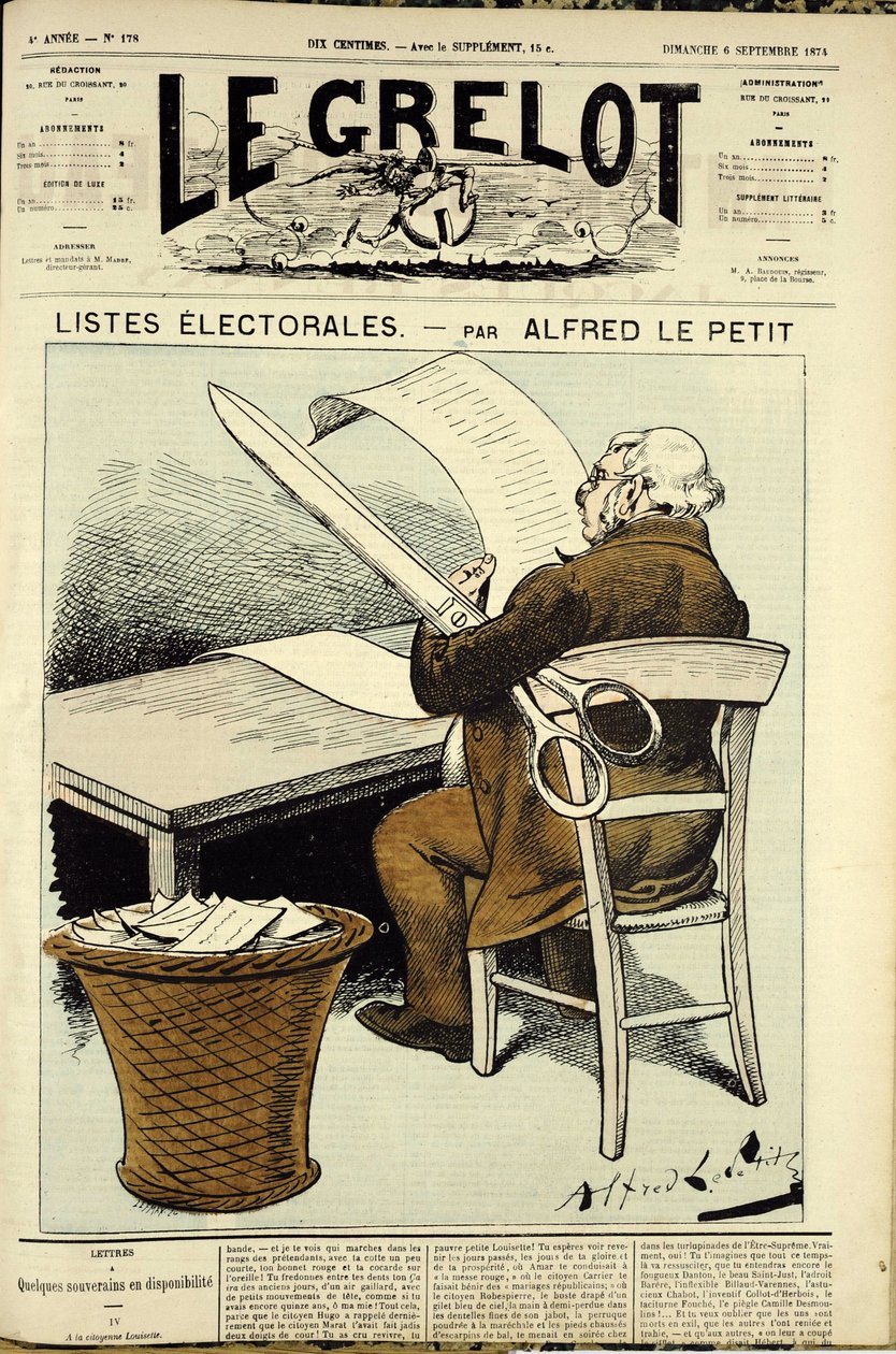 Ilustrace pro obálku Le Grelot, č. 178 od Alfred Le Petit