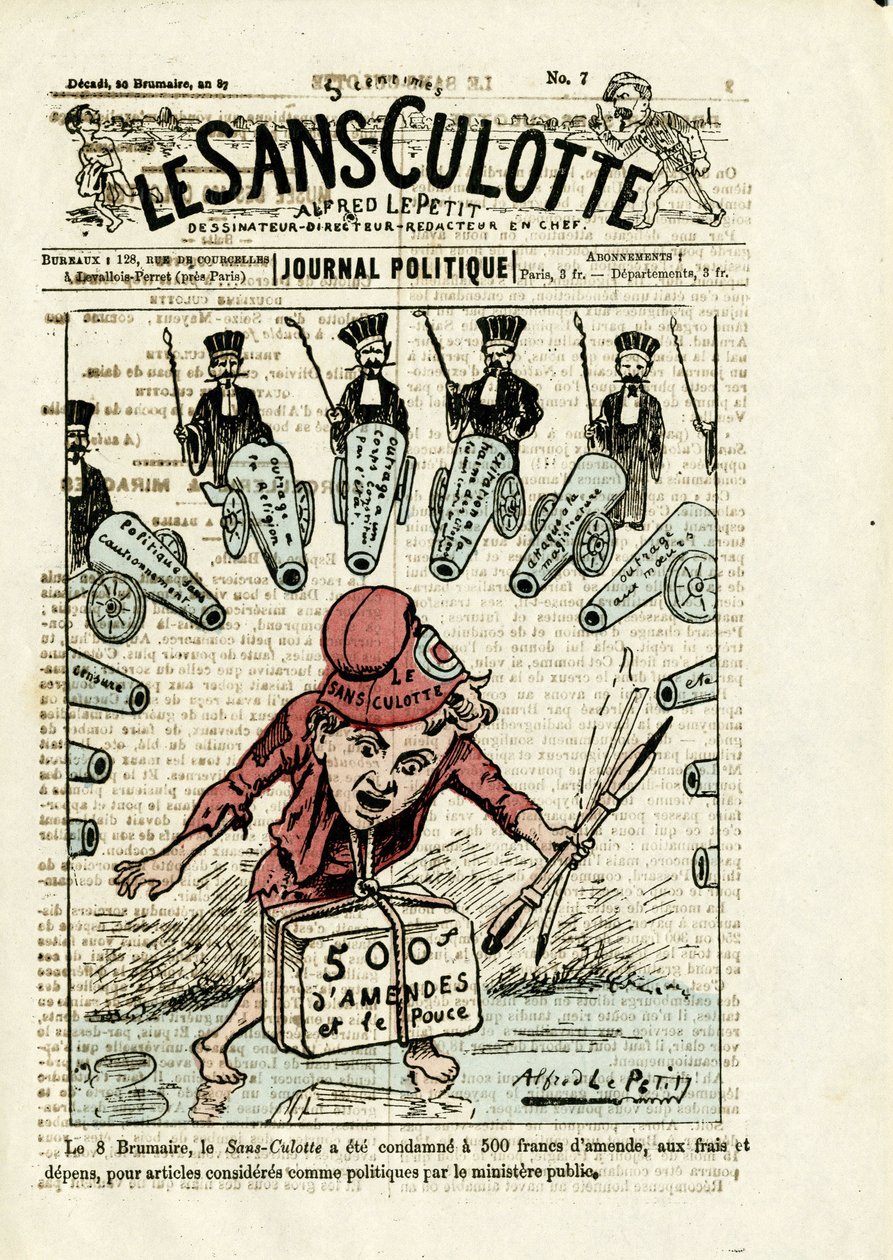 Ilustrace na obálku Le Sans-culotte, č. 7 od Alfred Le Petit