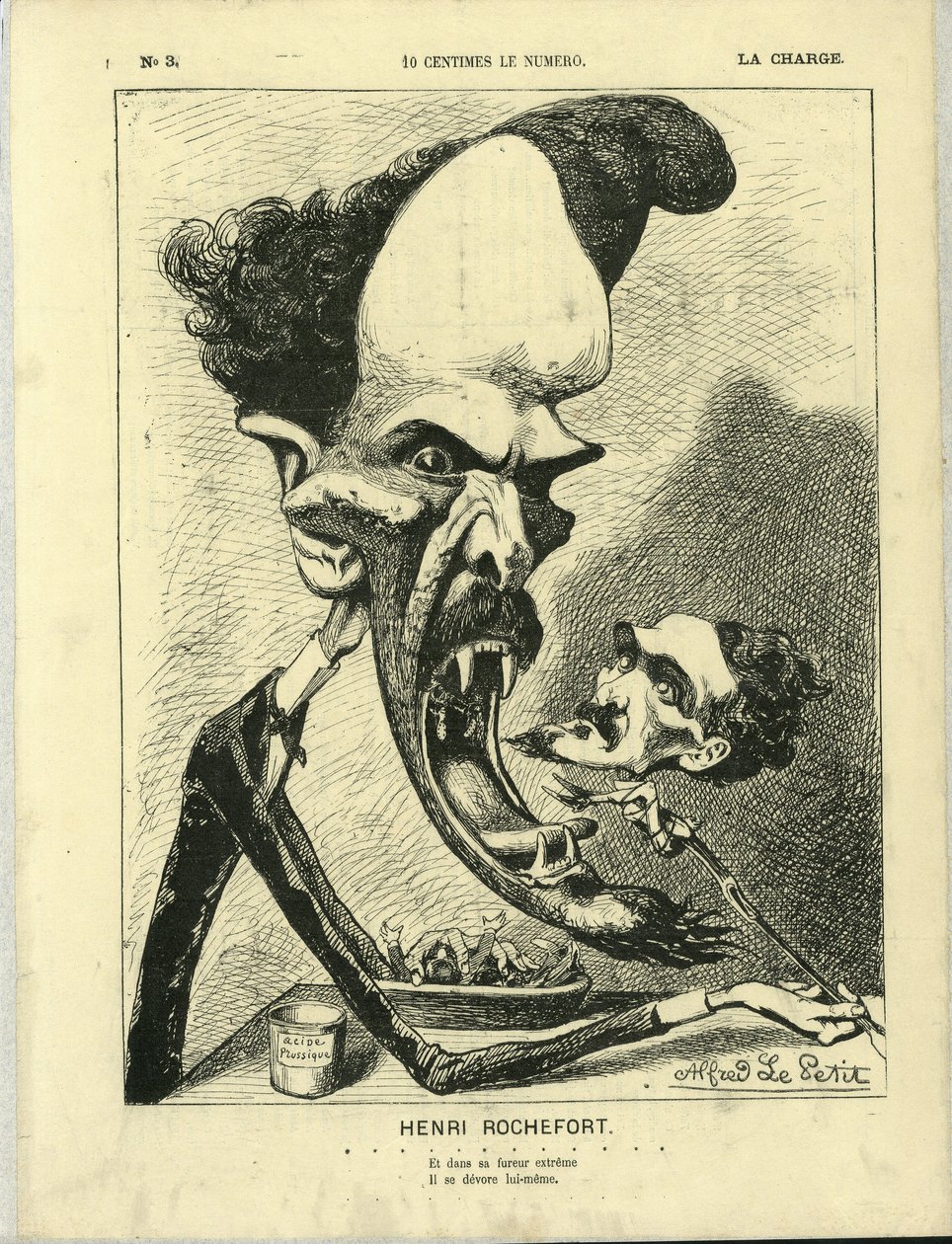 Ilustrace Alfreda Le Petea (1841-1909) v La Charge (1870), č. 3 od Alfred Le Petit
