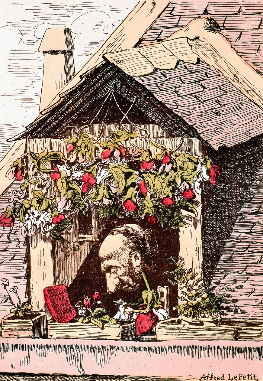 karikatura spisovatele Julese Simona (1814-1896), autora "l
