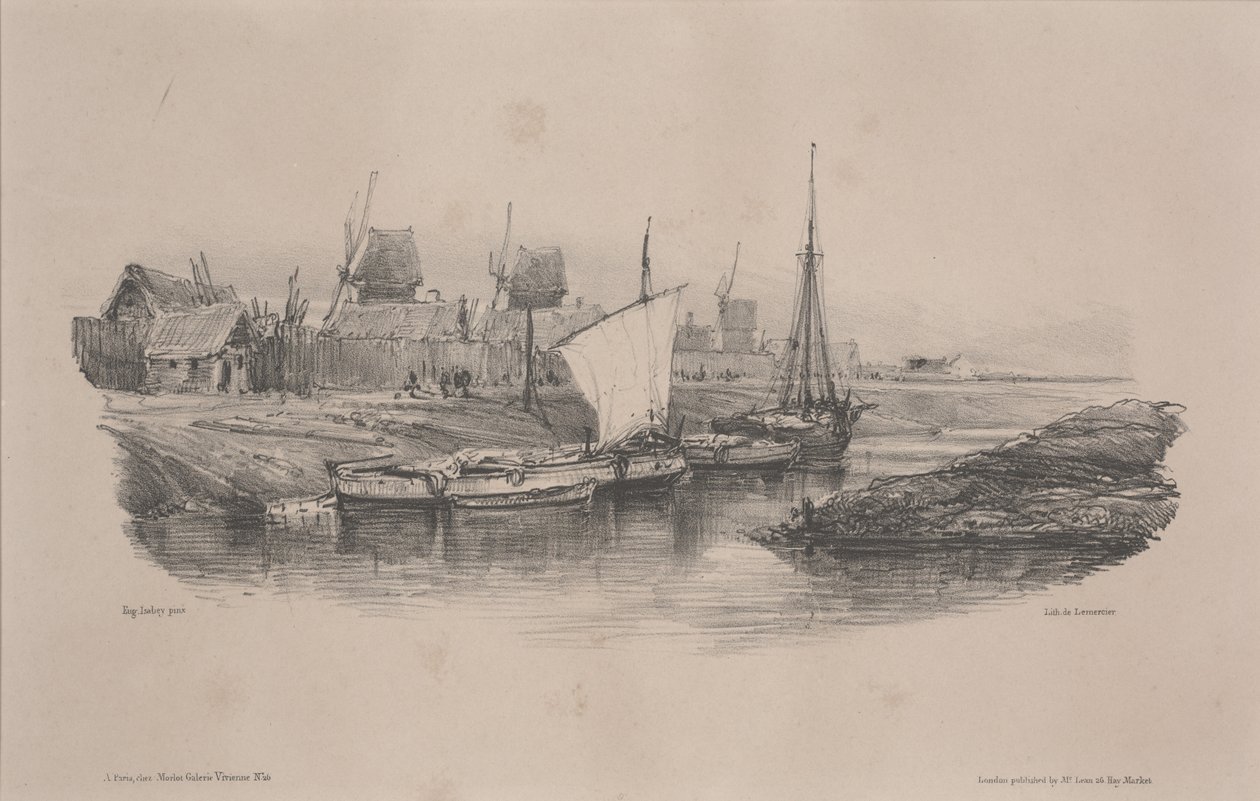 Canal Bank, Dolní Bretaň od Alfred Leon Lemercier