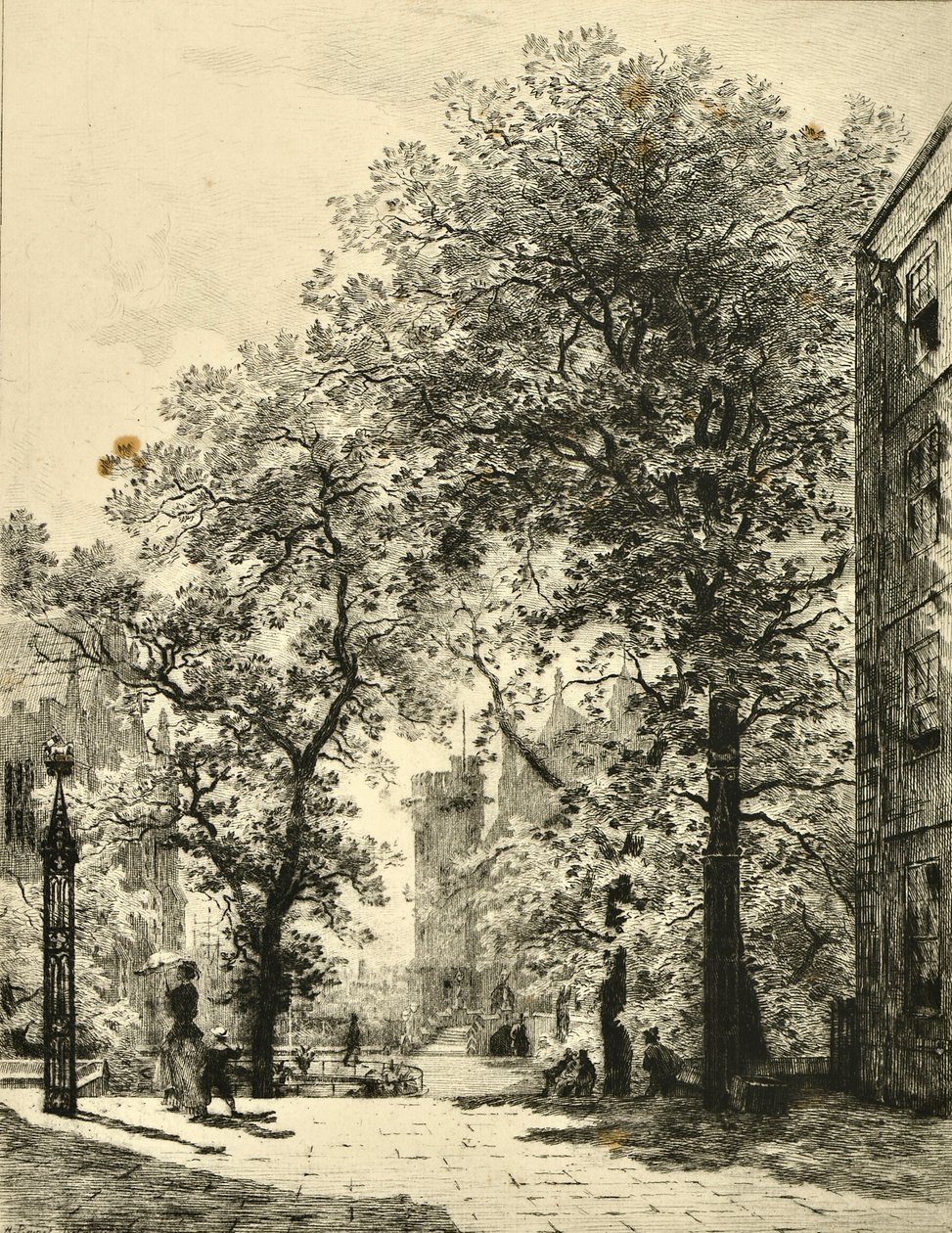 Fountain Court, Temple (lept) od Alfred Louis Brunet Debaines