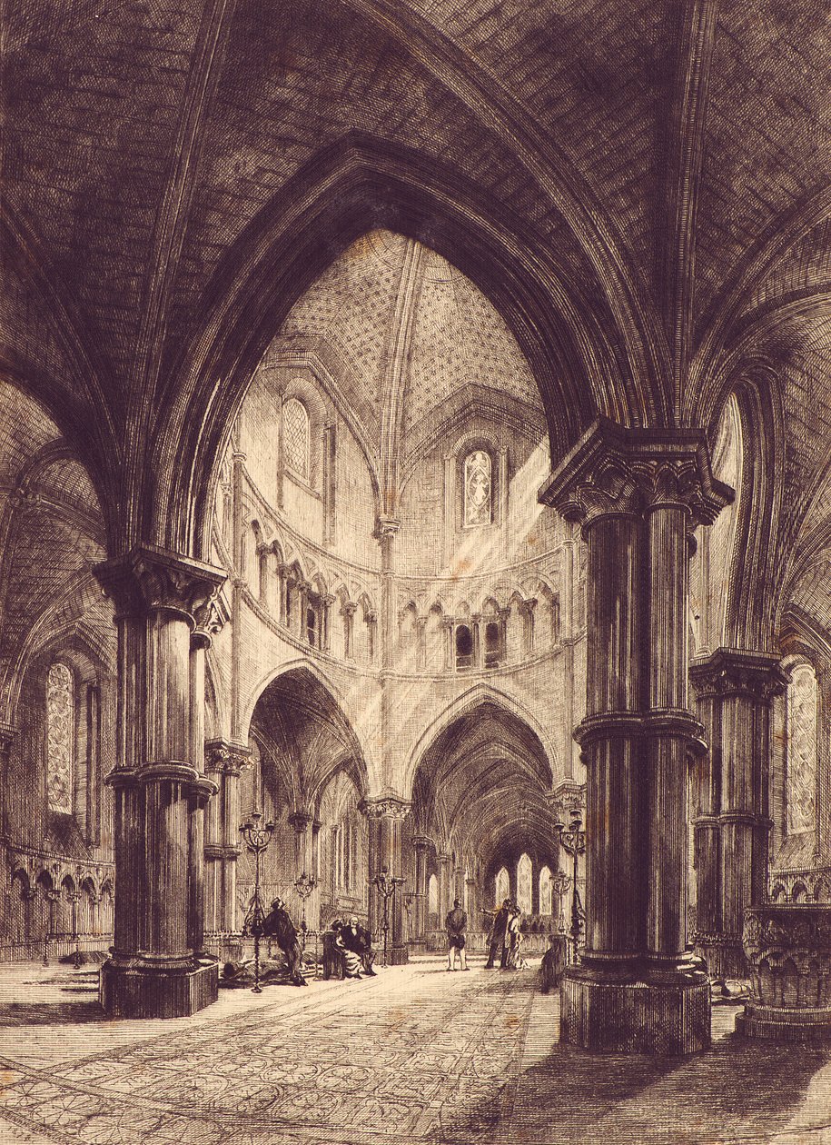 Interiér chrámového kostela od Alfred Louis Brunet Debaines