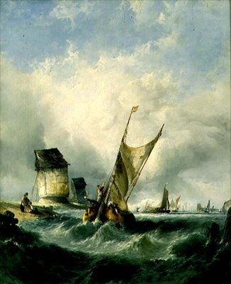 Sychravý den na Meuse od Alfred Montague