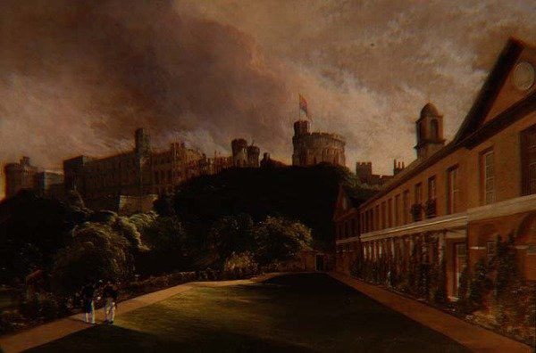 Pohled na hrad Windsor z Traver