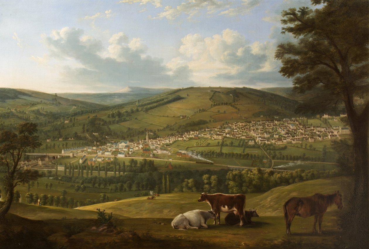 Stroud z blízkosti Rodborough Fort, Gloucestershire od Alfred Newland Smith