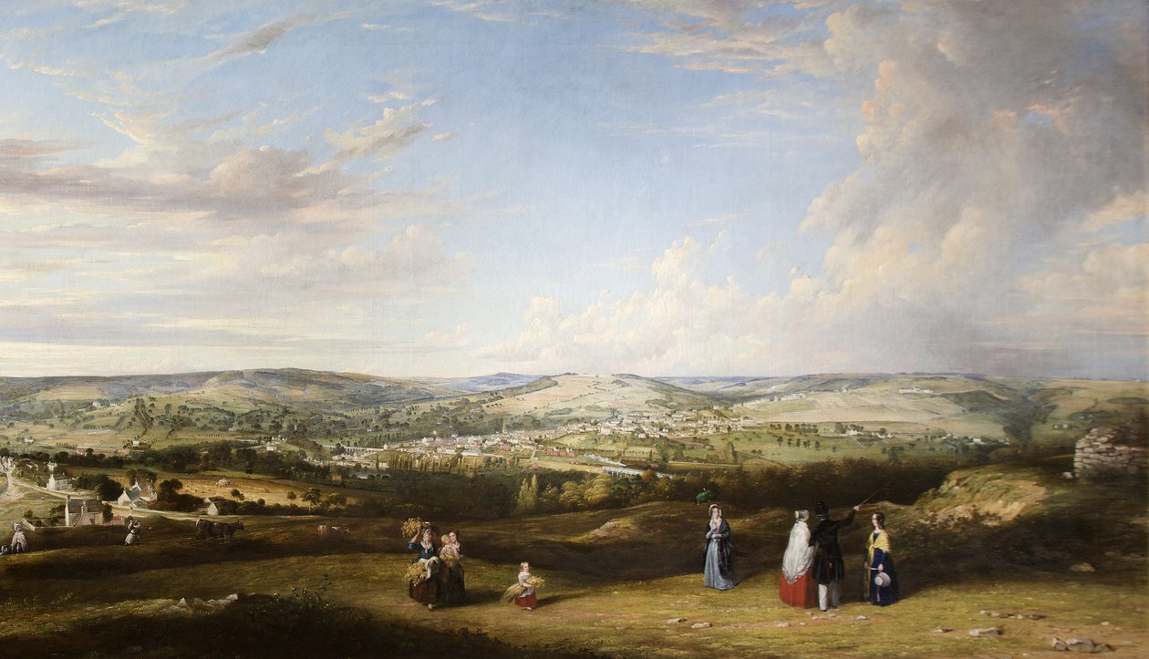 Stroud z blízkosti Rodborough Fort, Gloucestershire od Alfred Newland Smith