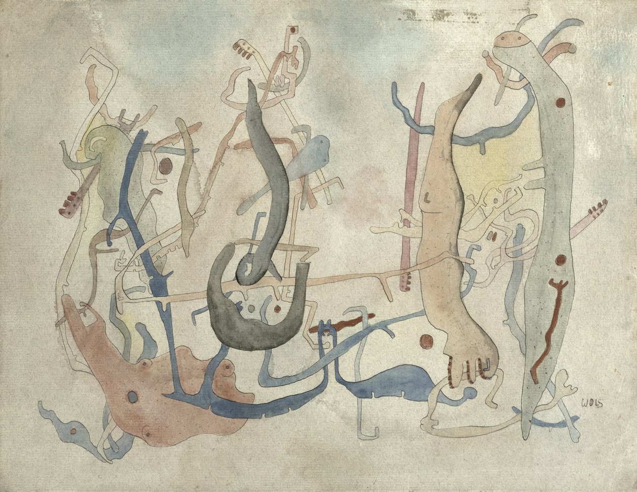 Imaginary Forms, cca 1939/40 (pero, indický inkoust a akvarel na papíře) od Alfred Otto Wolfgang Schulze Wols