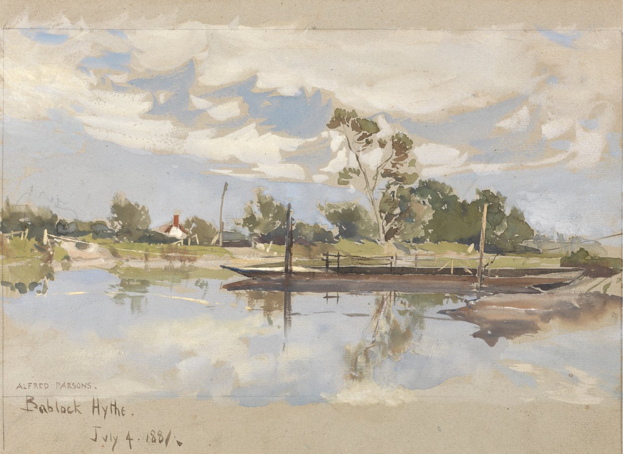 Bablock Hythe, poblíž Oxfordu od Alfred Parsons