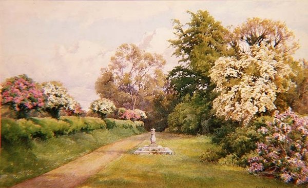 Sharcomb Garden (akvarel) od Alfred Parsons