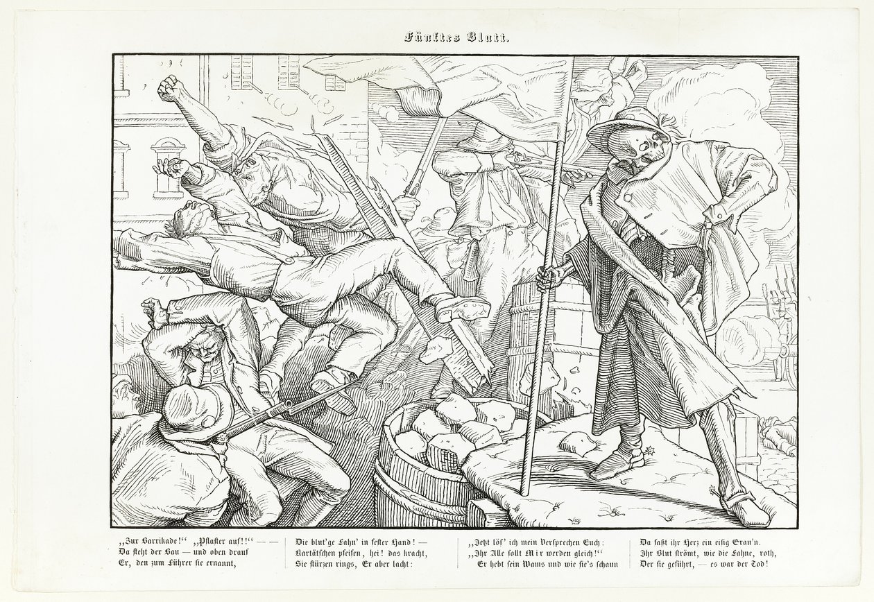 Také tanec smrti, deska V od Alfred Rethel